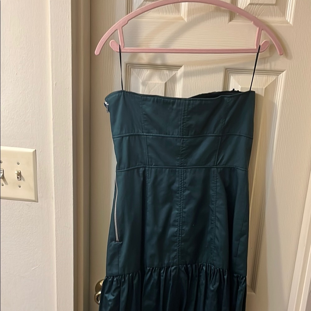 Zara Green Strapless Sheath Cocktail Dress - Picture 5 of 9